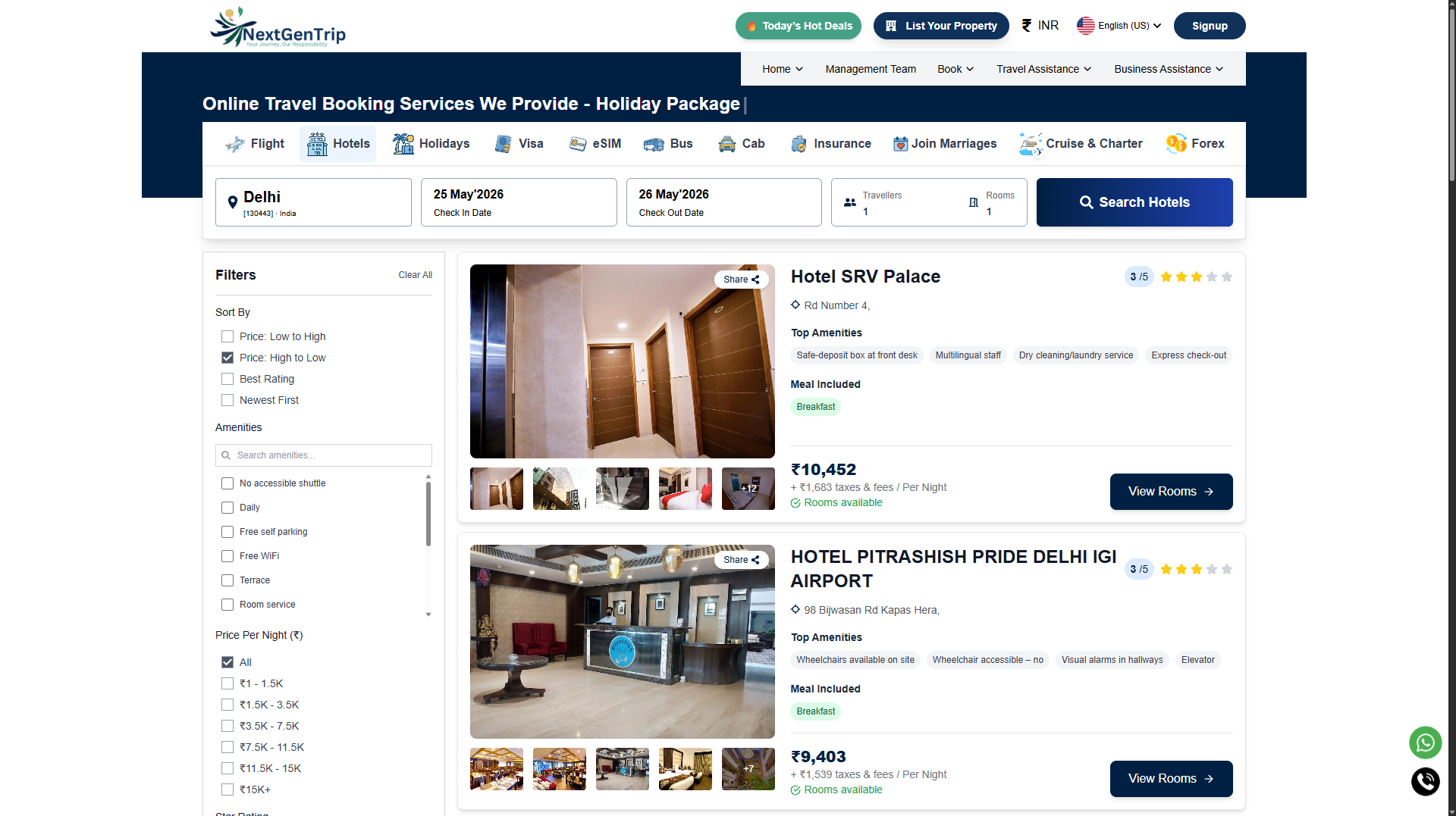 NextGenTrip — Full-Stack Travel Booking Platform