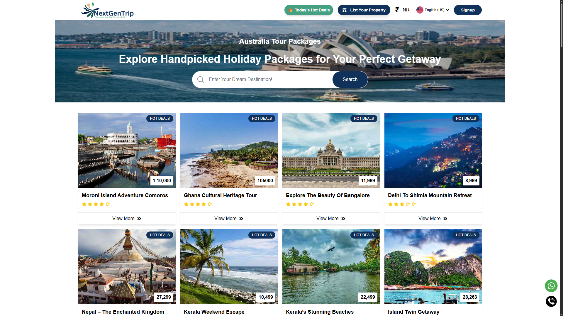 NextGenTrip — Full-Stack Travel Booking Platform